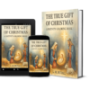 Book titled 'The True Gift of Christmas' by L.M. Duvall displayed with digital device on white background