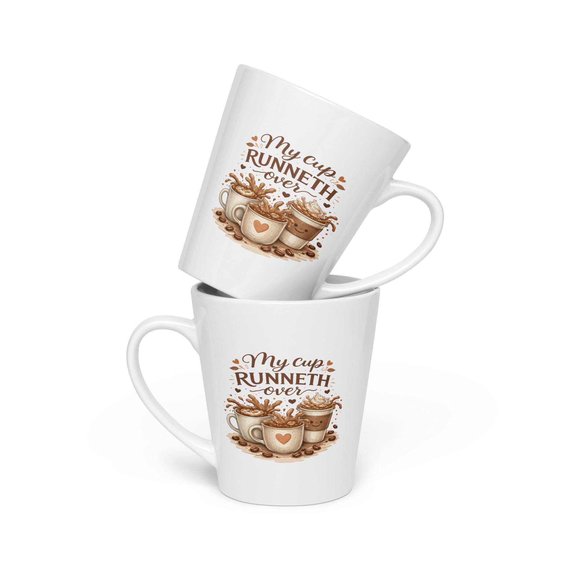 My Cup Runneth Over Latte Christian Mug (12oz)