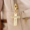 Philippians 413 Gold-Plated Cross Clip Charm