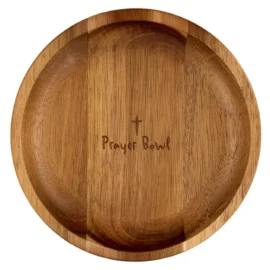 Circle Prayer Bowl | Mango Wood with Prayer Cards