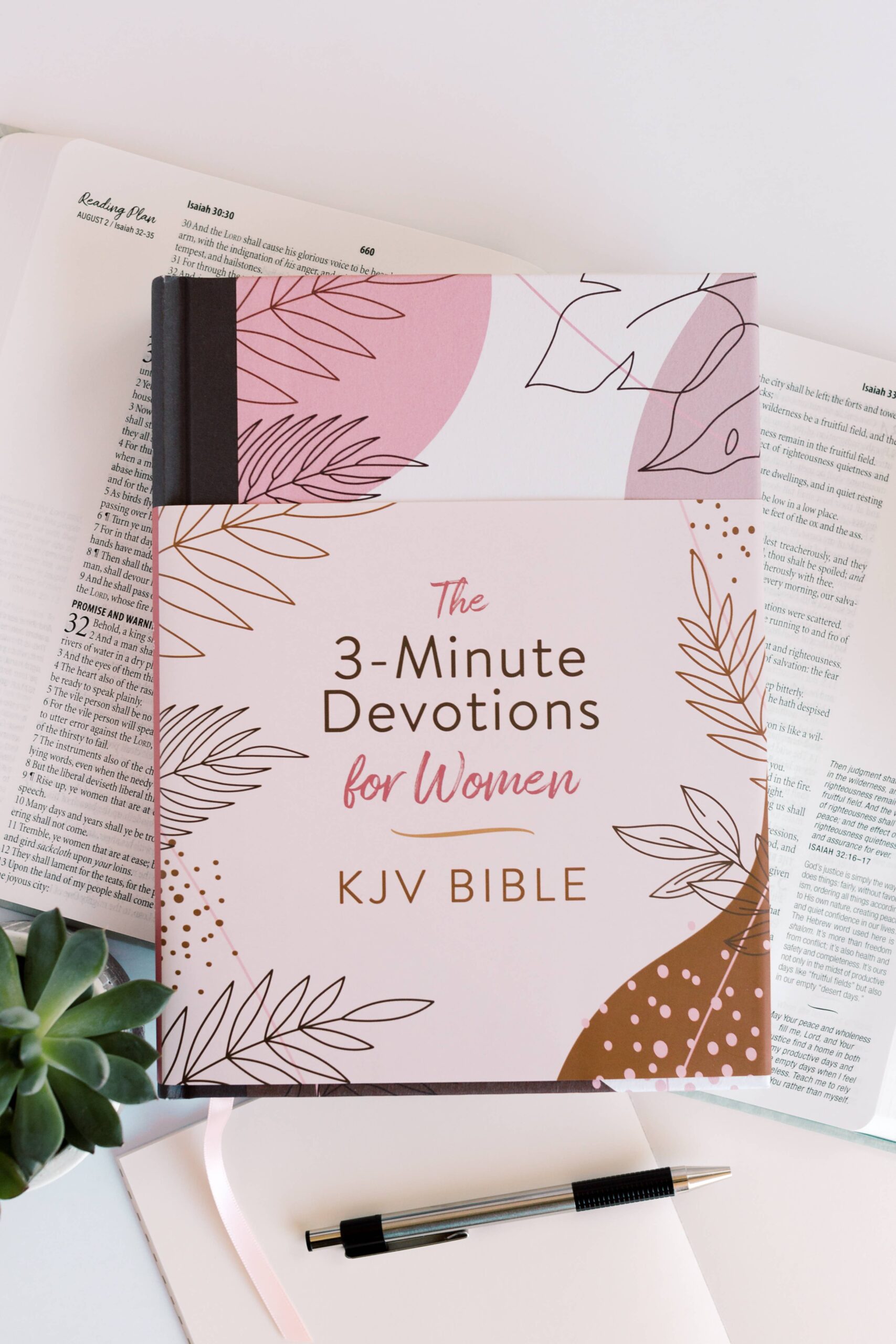 3-Minute Devotions for Women KJV Bible Rose & Copper