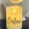 Flameless Flickering Candle - Believe