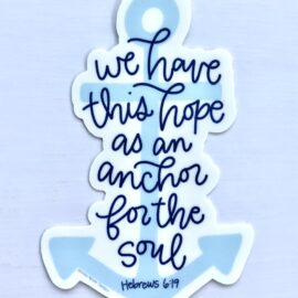 Christian Anchor Bible Verse Vinyl Sticker