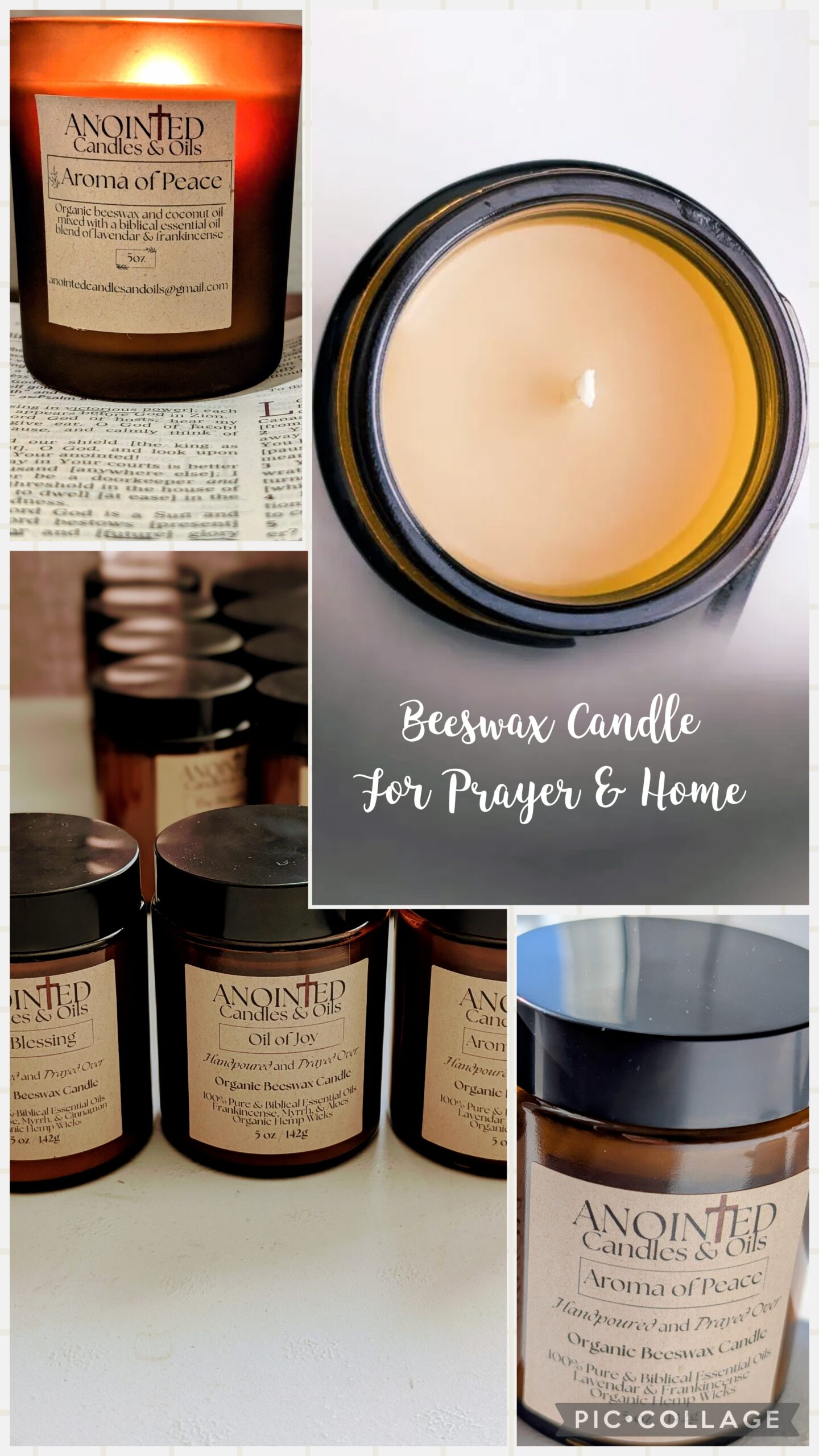 Anointed Beeswax Candle (For Prayer and Home)