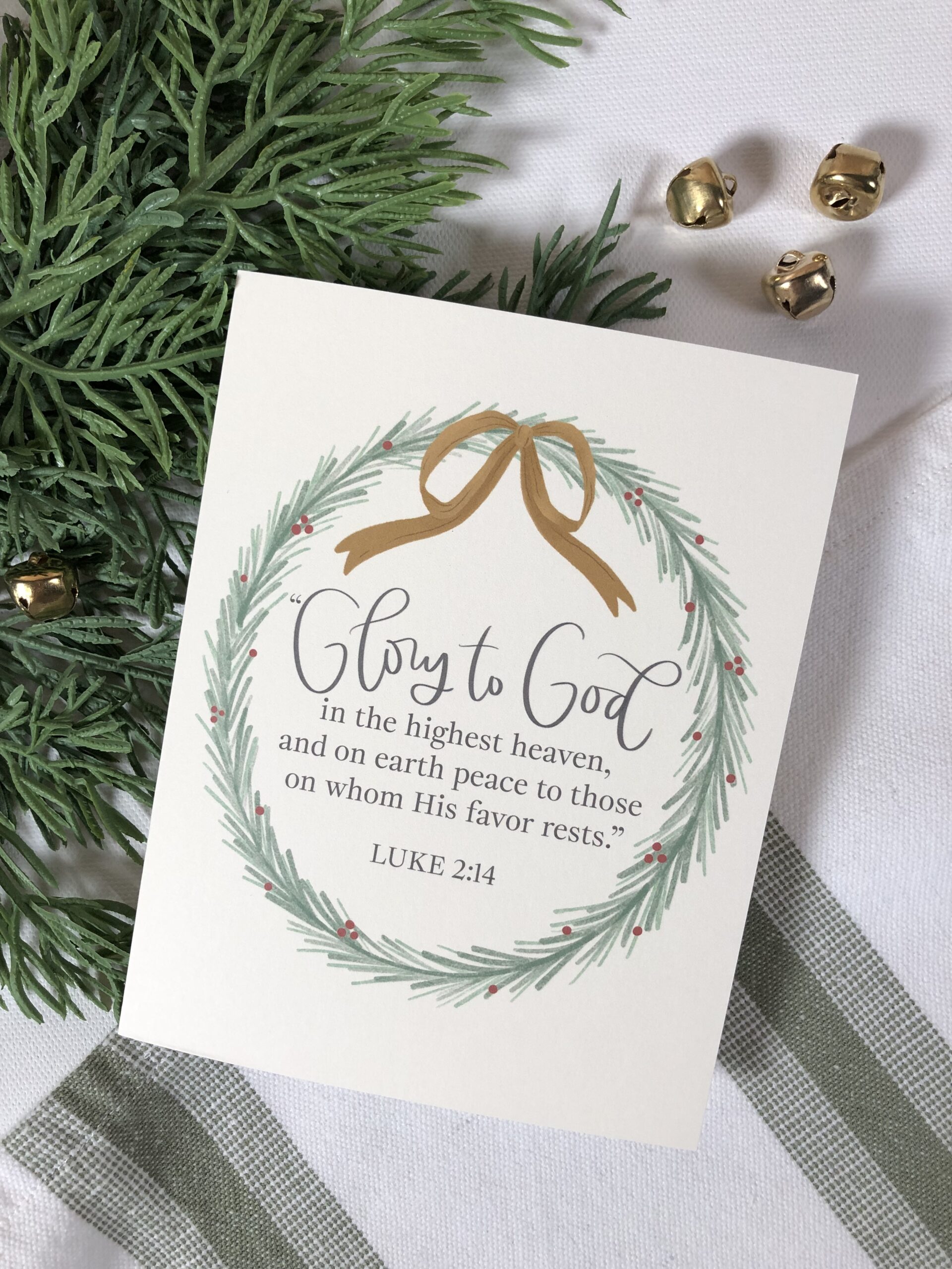Glory to God Religious Christmas Card - Image 2