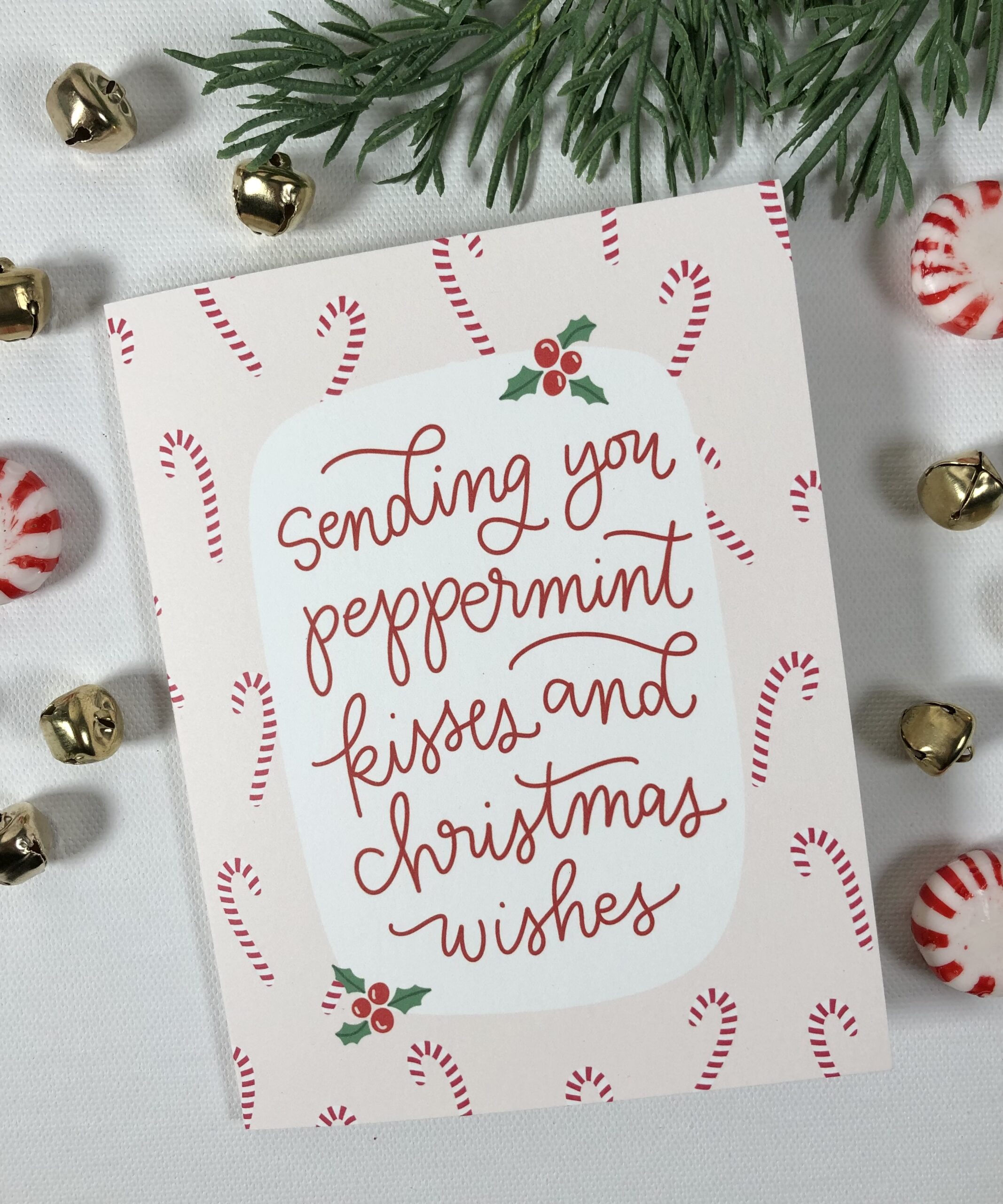 Peppermint Kisses Greeting Card - Image 2