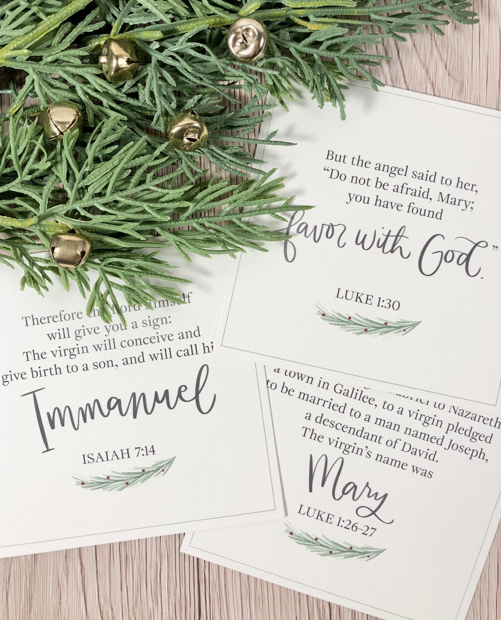 Let Every Heart Prepare Him Room Christmas Advent Scripture Card Set - Image 2