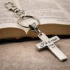 He Is Risen Matthew 28 6 Cross Keychain