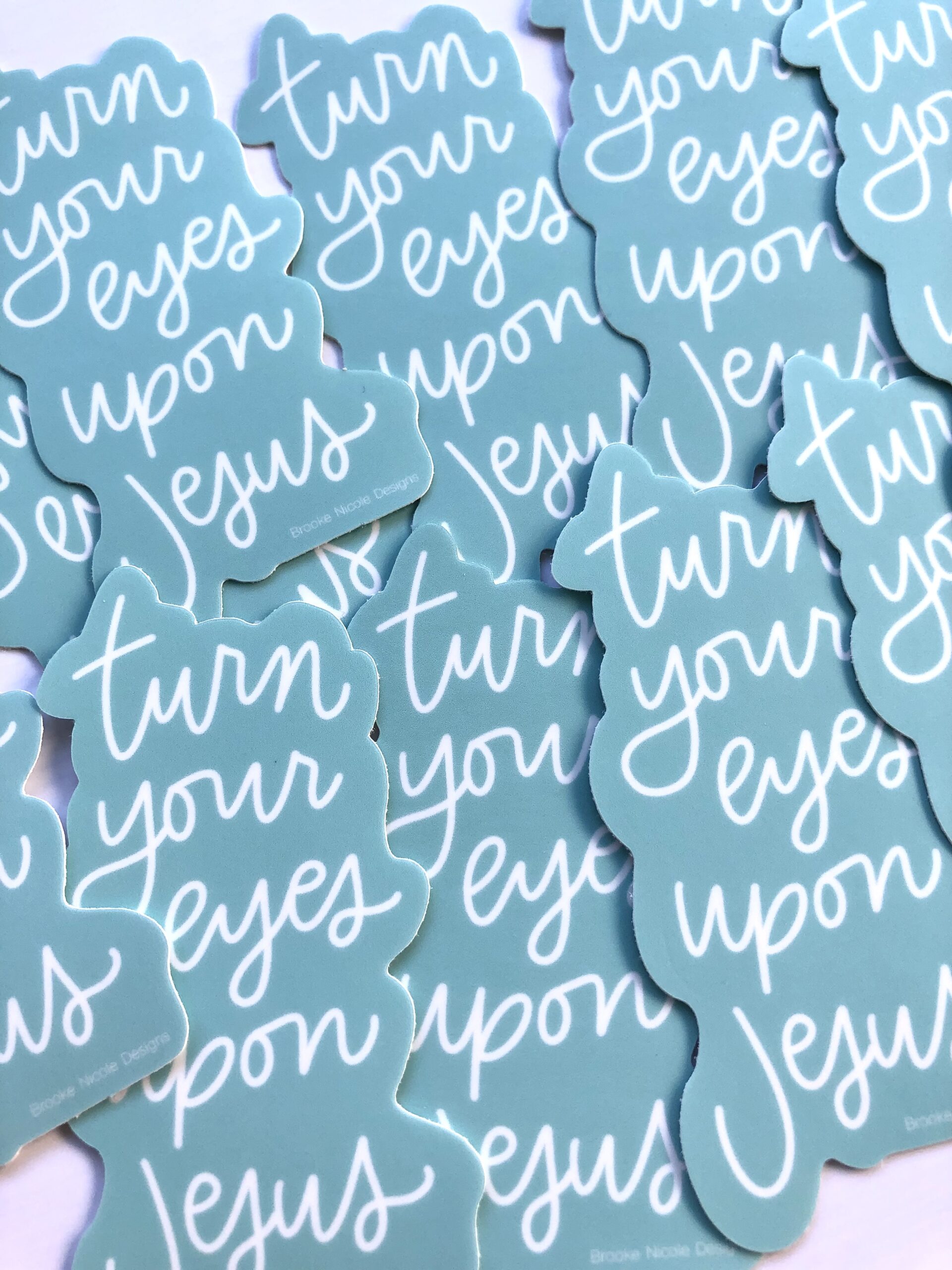 Turn Your Eyes Upon Jesus Vinyl Sticker - Image 2