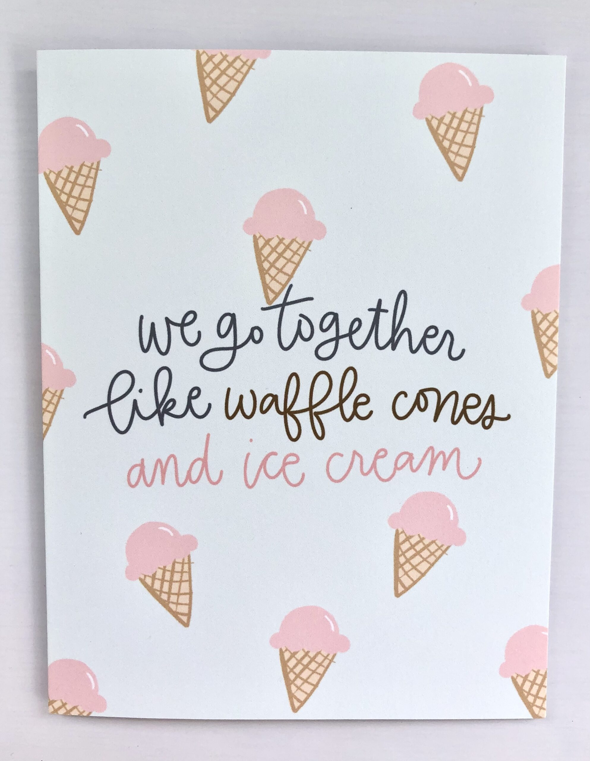 Waffle Cones & Ice Cream Summertime Friendship Card