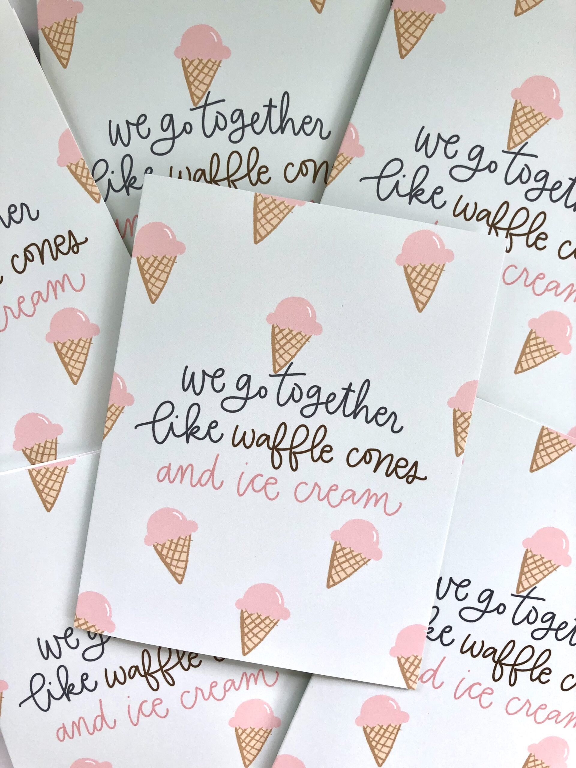 Waffle Cones & Ice Cream Summertime Friendship Card - Image 3