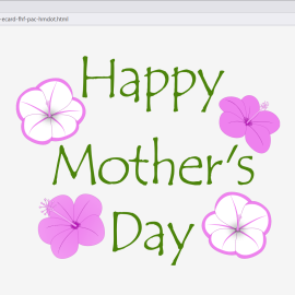 Four Pink Hibiscus Flowers — Happy Mother's Day Interactive eCard