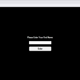 Happy Birthday Fireworks eCard Please Enter Your First Name screen