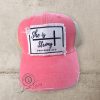 She is Strong- Proverbs 31 Coral Hat