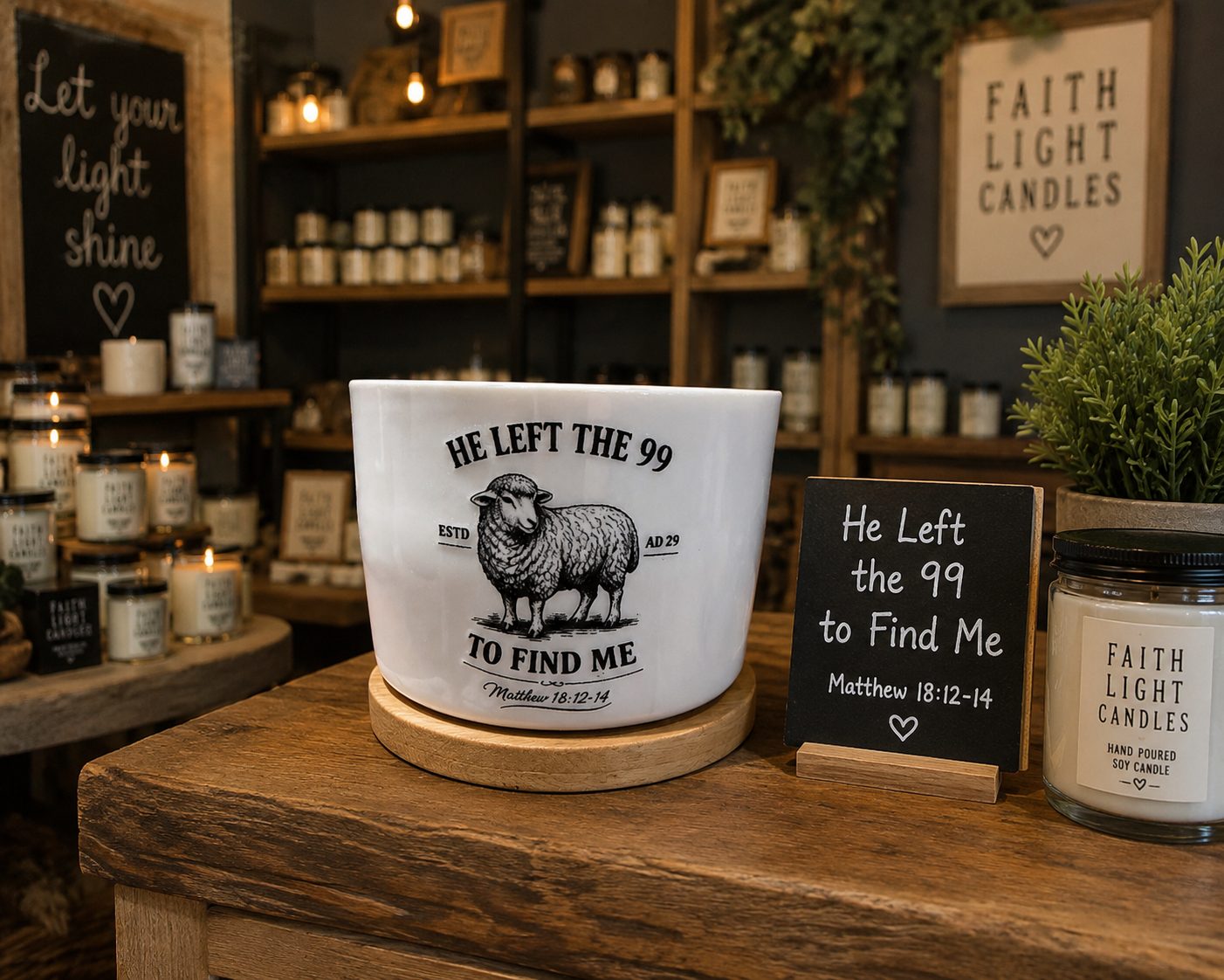 Hand-Poured Faith-Inspired Candle