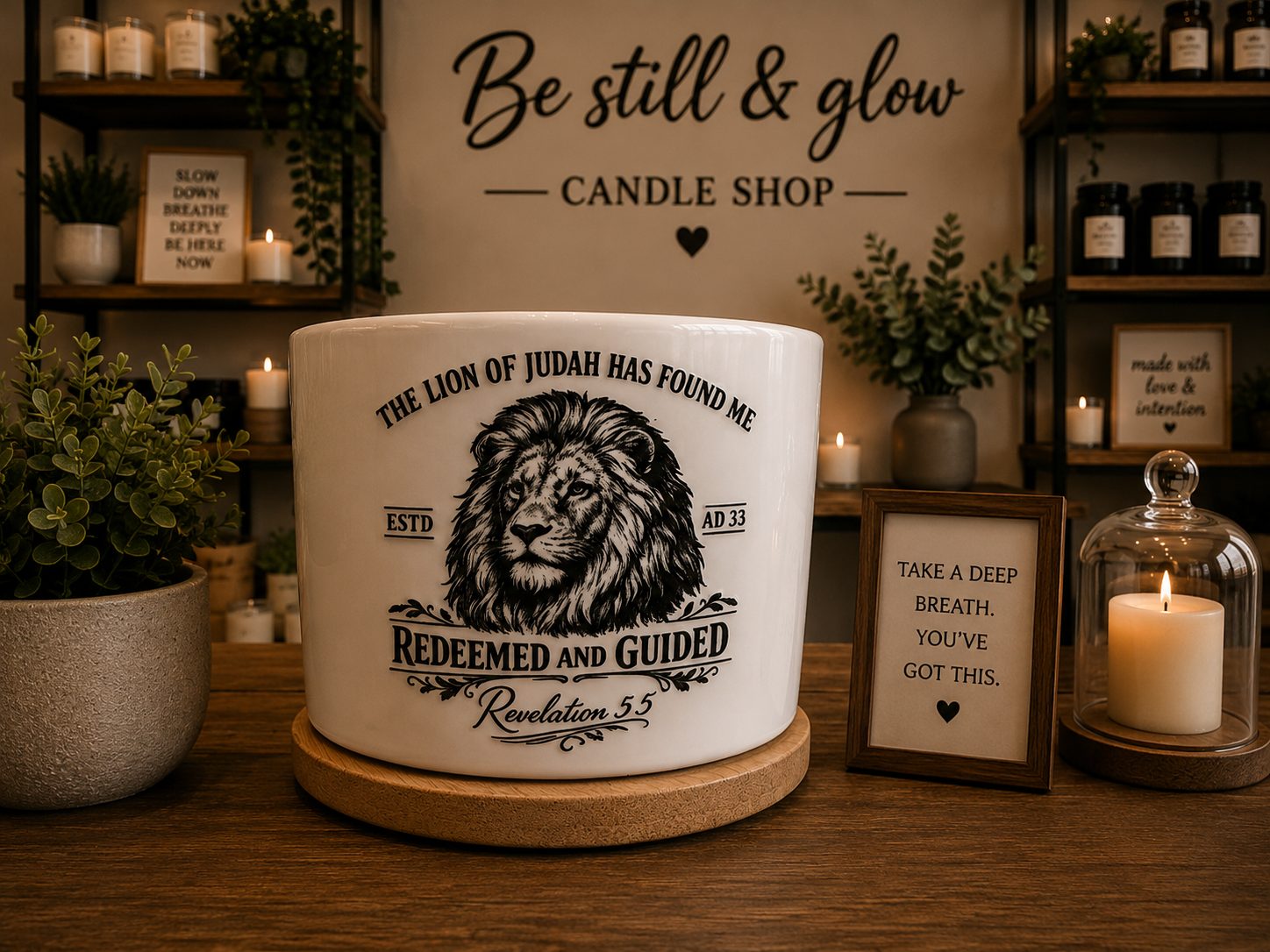 Hand-Poured Faith-Inspired Candle