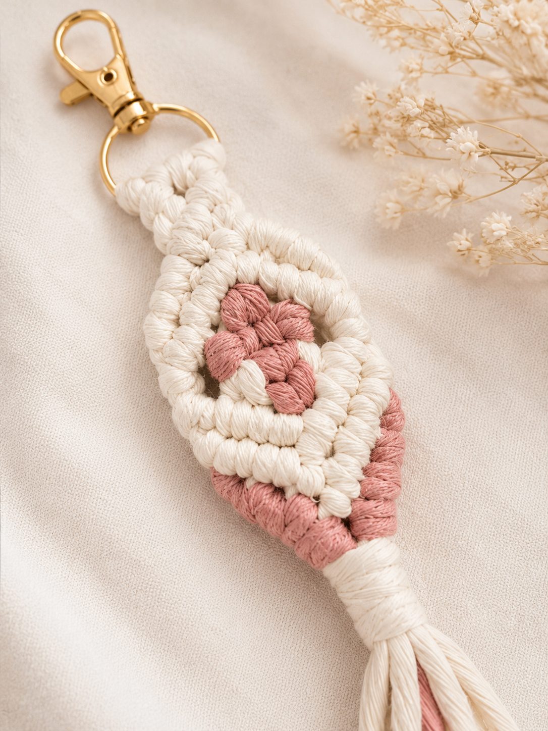 Macrame Cross Keychain | Handmade Christian Gift - Image 2