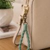 Handmade Macrame Spiral Wristlet Keychain | Handmade Boho Key Fob