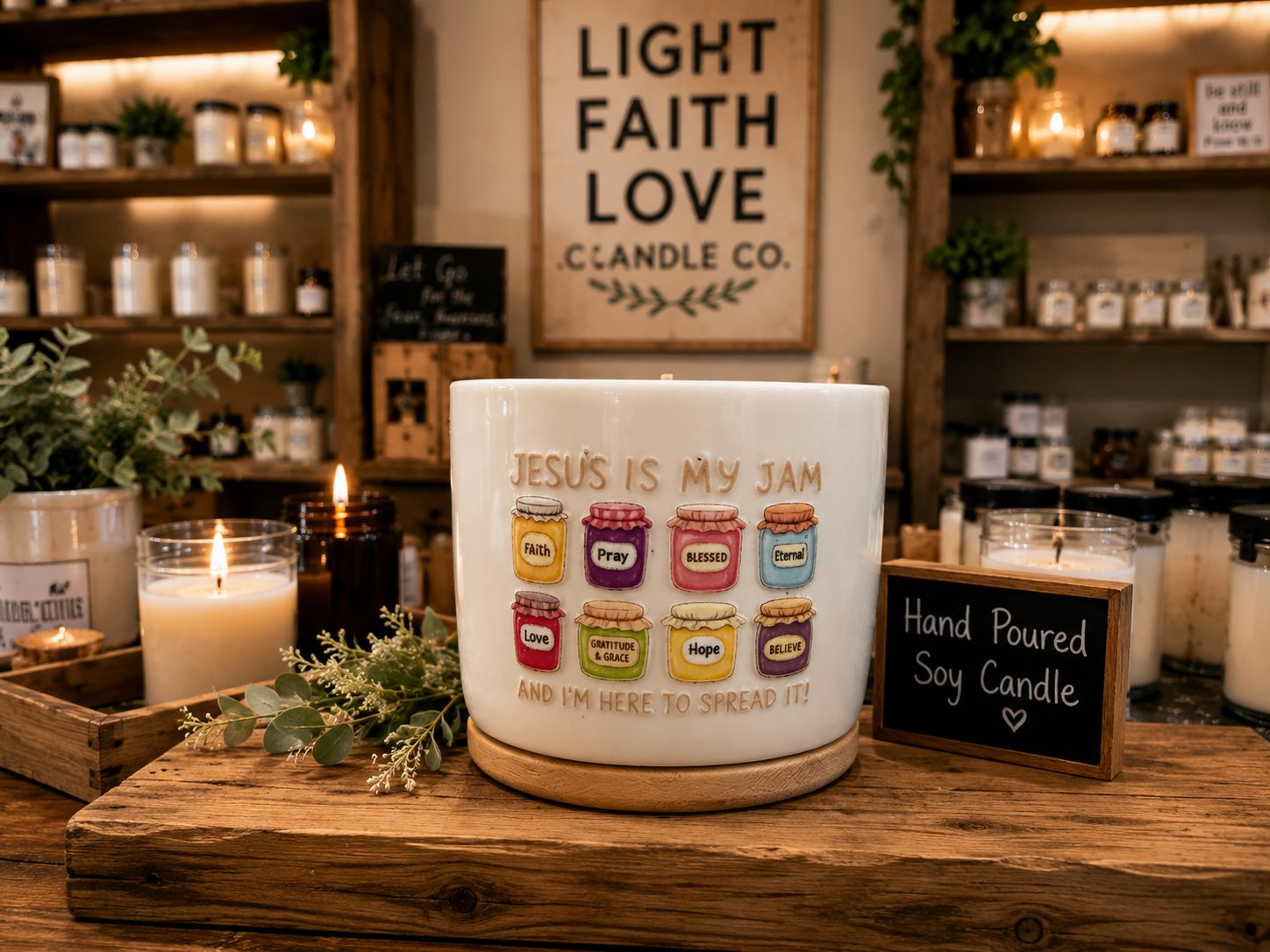 Hand-Poured Faith-Inspired Candle