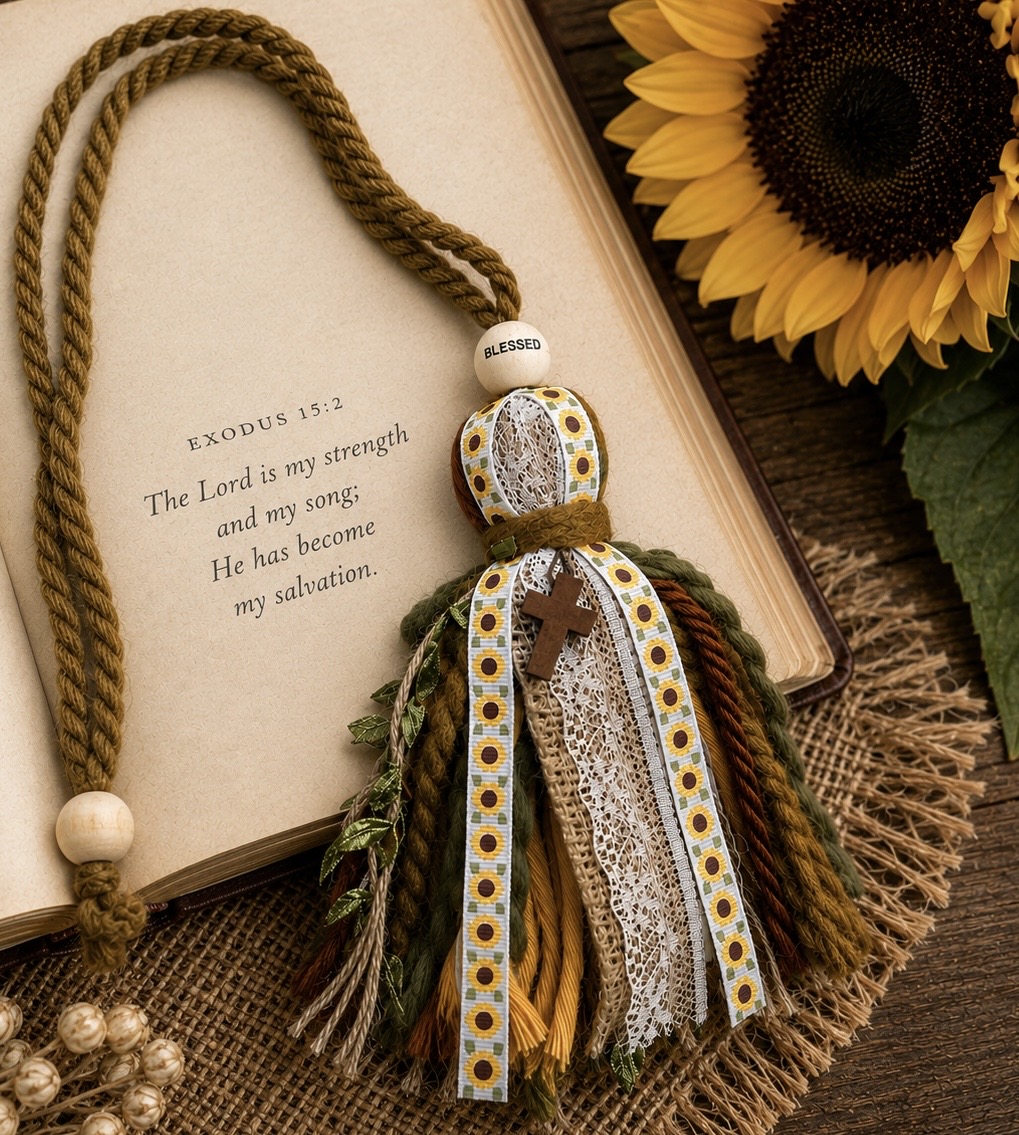 Sunflower Grace Bookmark Tassel | Handmade Christian Bookmark