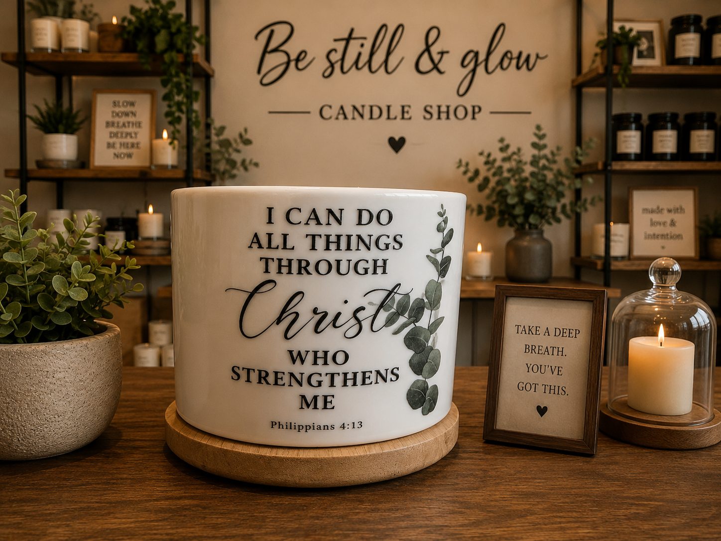 Hand-Poured Faith-Inspired Candle