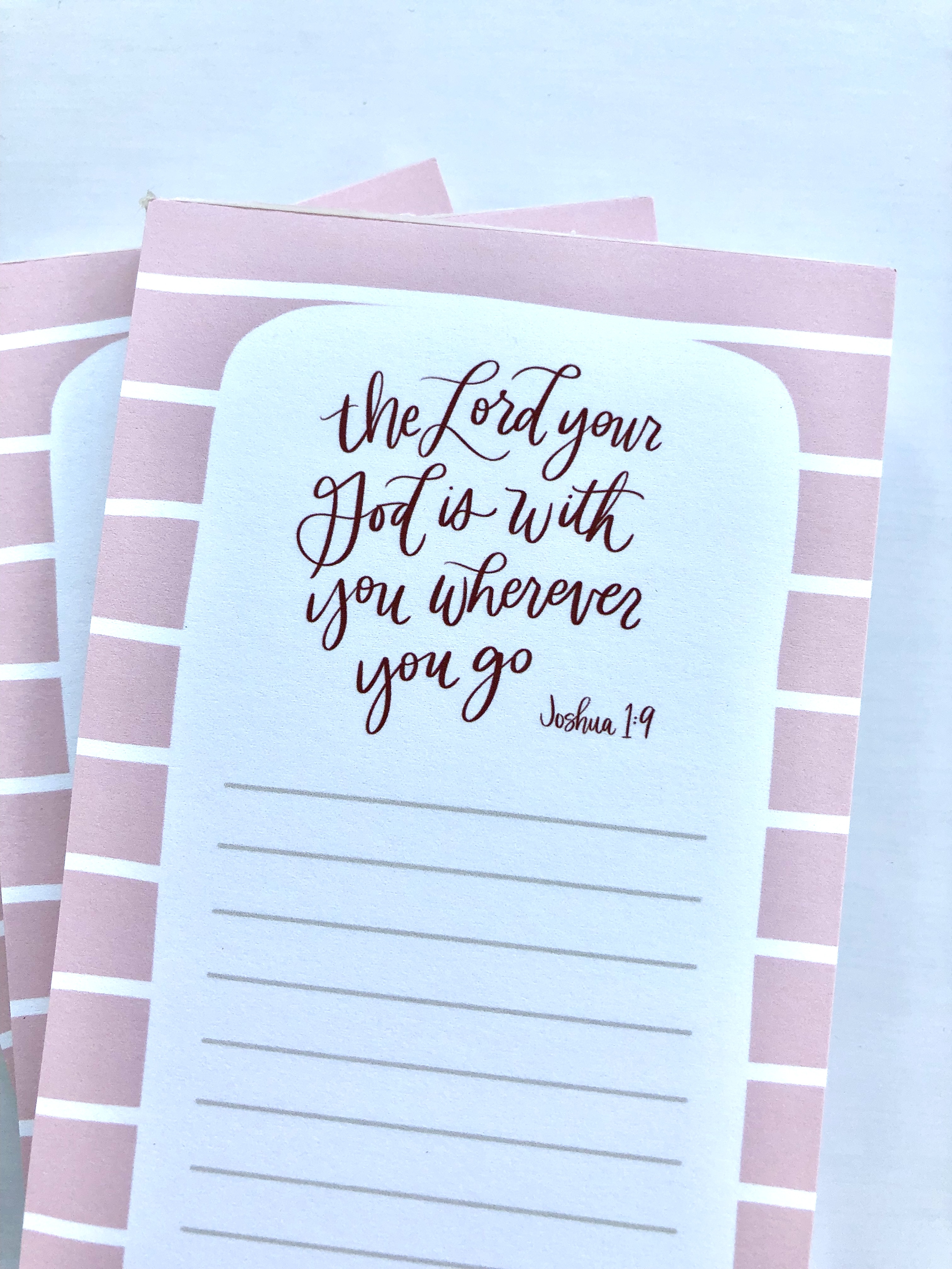 The Lord Your God is With You Scripture Note Pad - Image 2