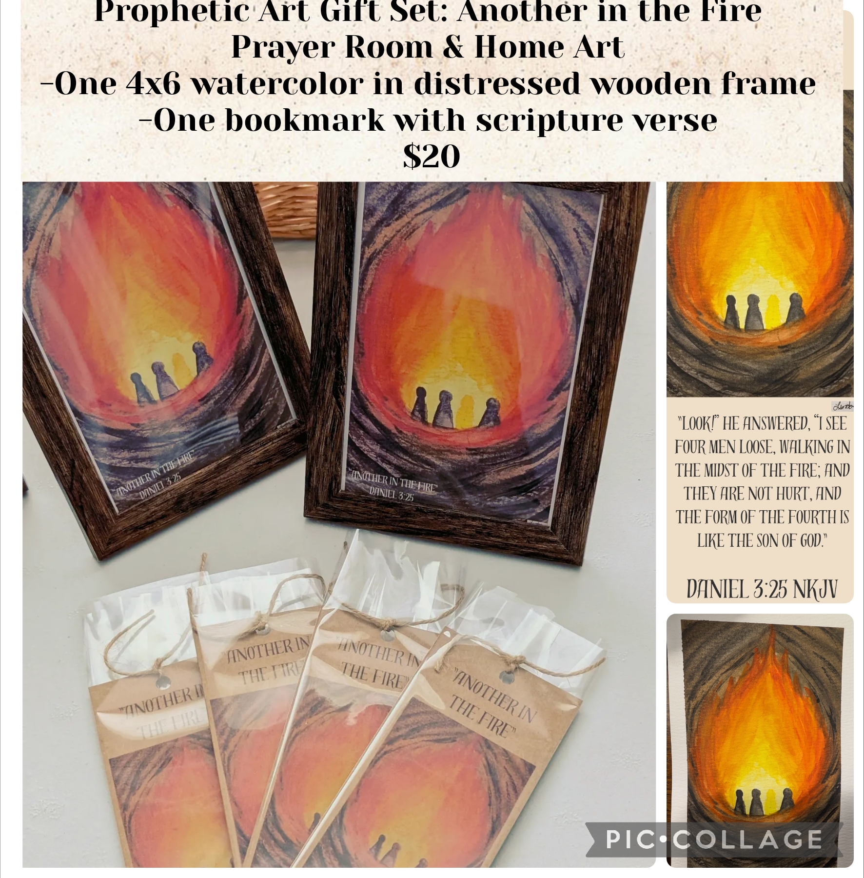 Prophetic Art Gift Set: Another in the Fire for Prayer Room and Home