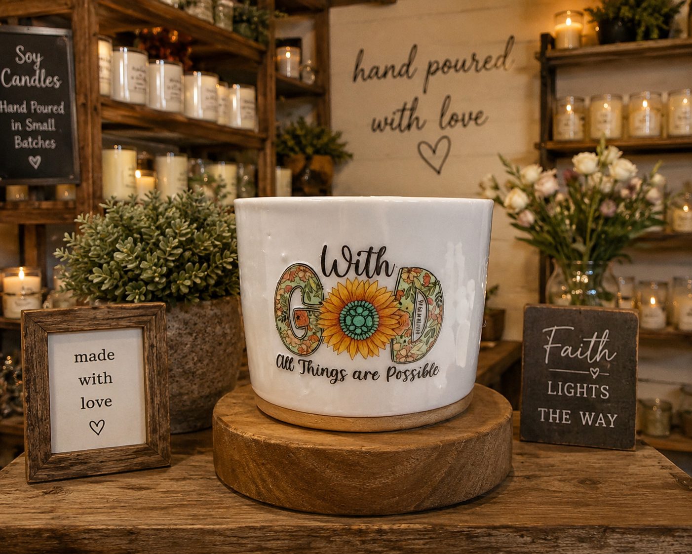 Hand-Poured Faith-Inspired Candle