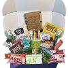 Healthy Snack Box Care Package with Notebook/Pen, Inspirational, Personalized Card Included