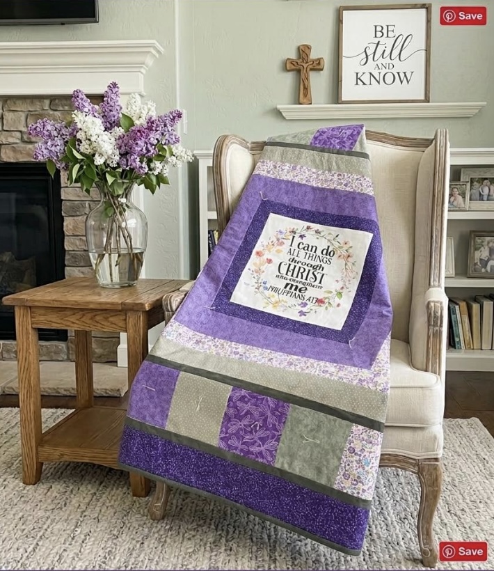 Handmade Christian Quilt . So cozy. Purchase securely through my etsy shop!