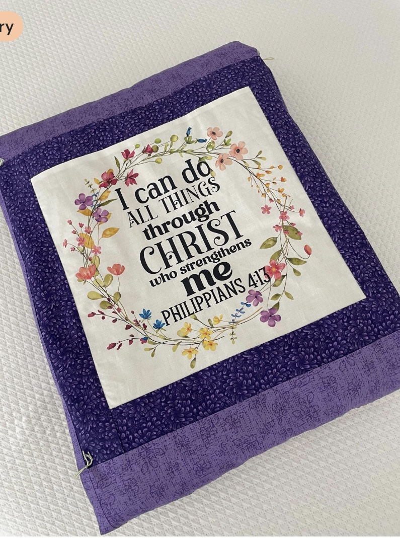 Handmade Christian Quilt . So cozy. Purchase securely through my etsy shop! - Image 2