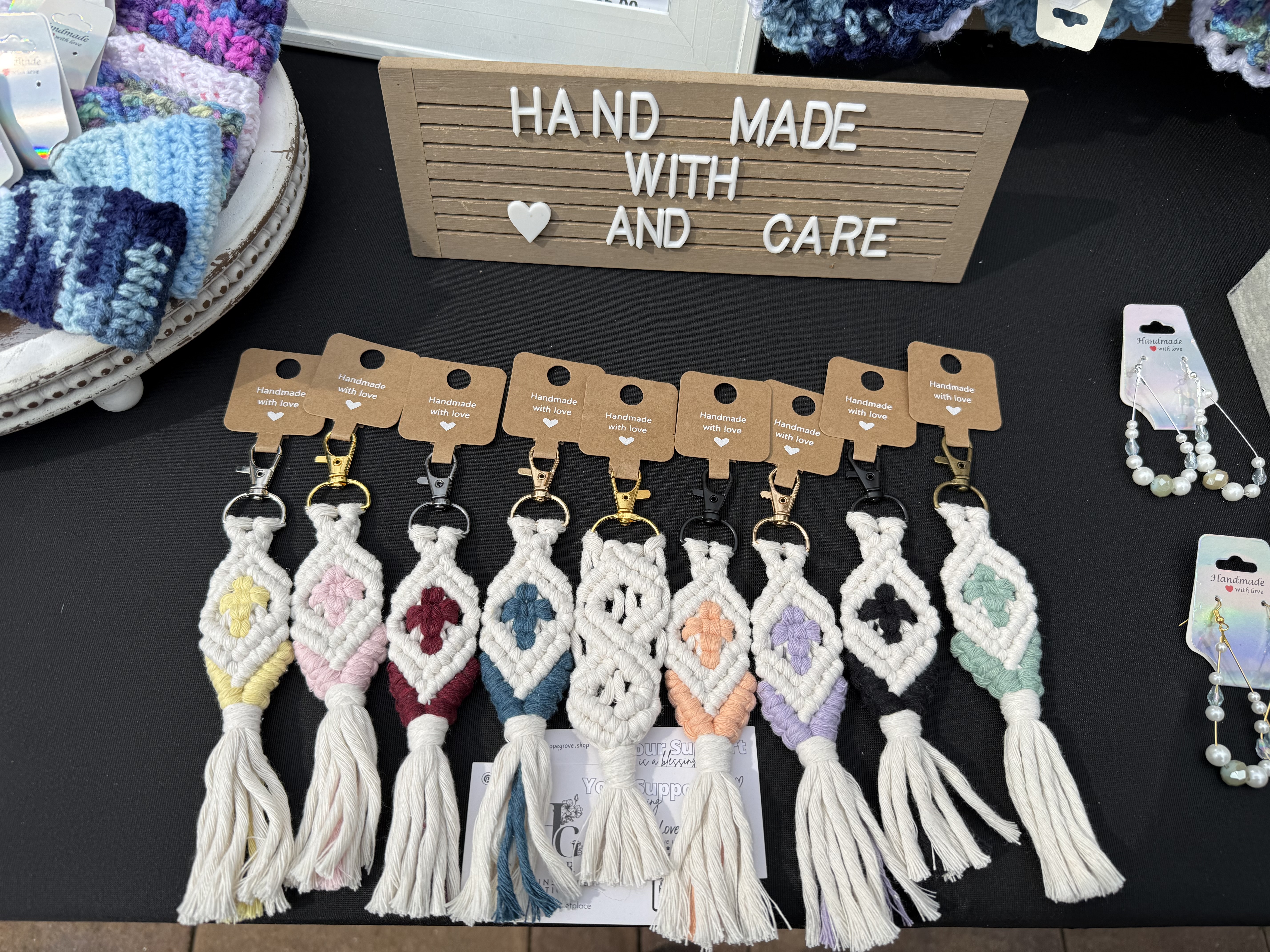 Macrame Cross Keychain | Handmade Christian Gift - Image 6