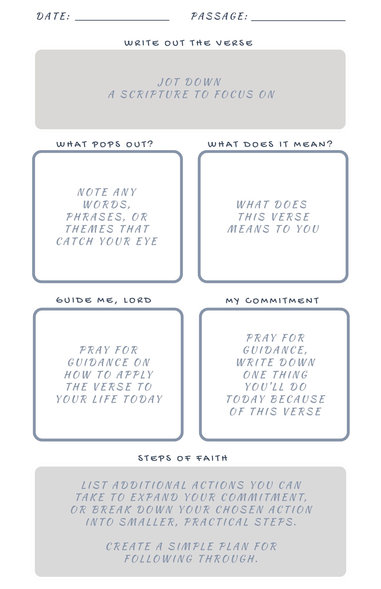 Sample image of an open Prayer Journal featuring guided sections for prayers, reflections, and gratitude on premium matte paper with a soothing design.