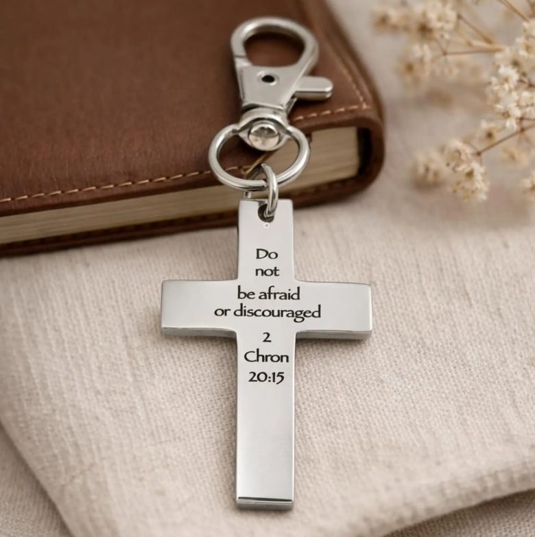 Do Not Be Afraid Cross Clip Charm