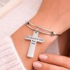 For Whosoever Shall Rom 1013 Cross Bracelet