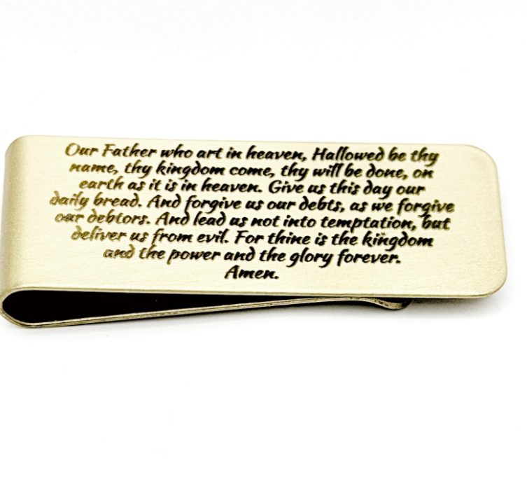 The Lord's Prayer Money Clip Scripture Gift - Image 2