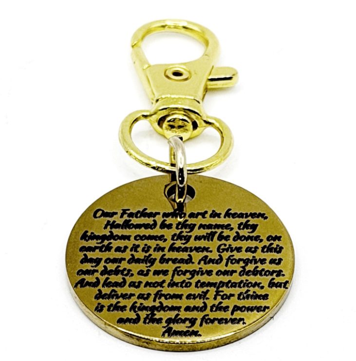 Lord's Prayer Gold Plated 25mm Clip-On Charm - Image 2