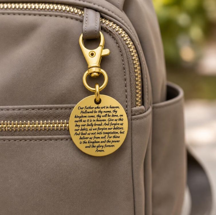 Lord's Prayer Gold Plated 25mm Clip-On Charm - Image 3