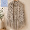 Heirloom Fringe Prayer Shawl | Handmade Crocheted Wrap
