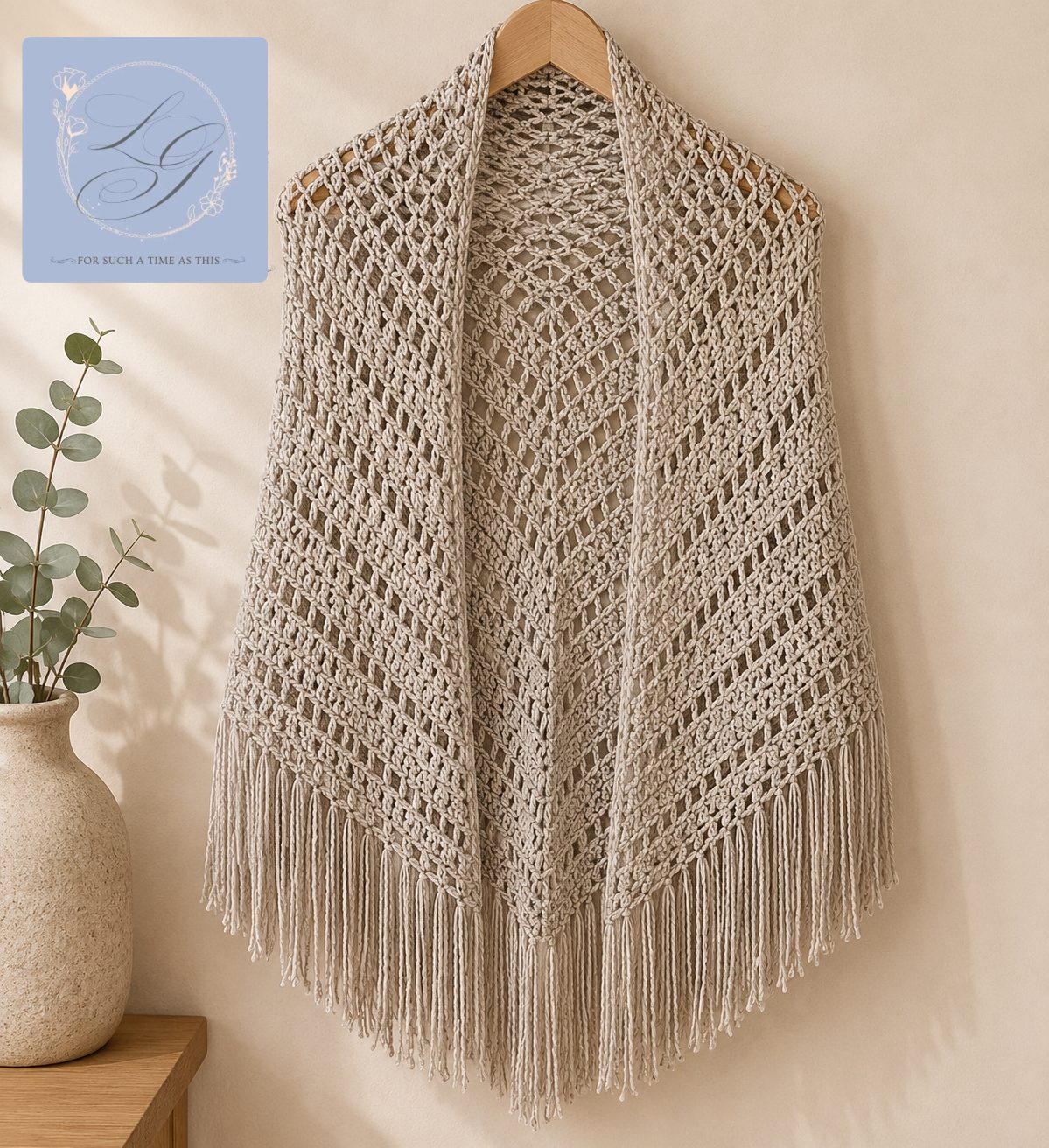 Heirloom Fringe Prayer Shawl | Handmade Crocheted Wrap