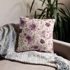 Floral Vintage Floral Purple Design Graduation Pillow