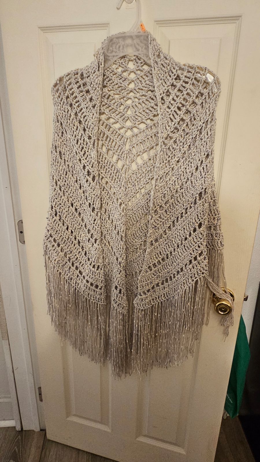 Heirloom Fringe Prayer Shawl | Handmade Crocheted Wrap - Image 4