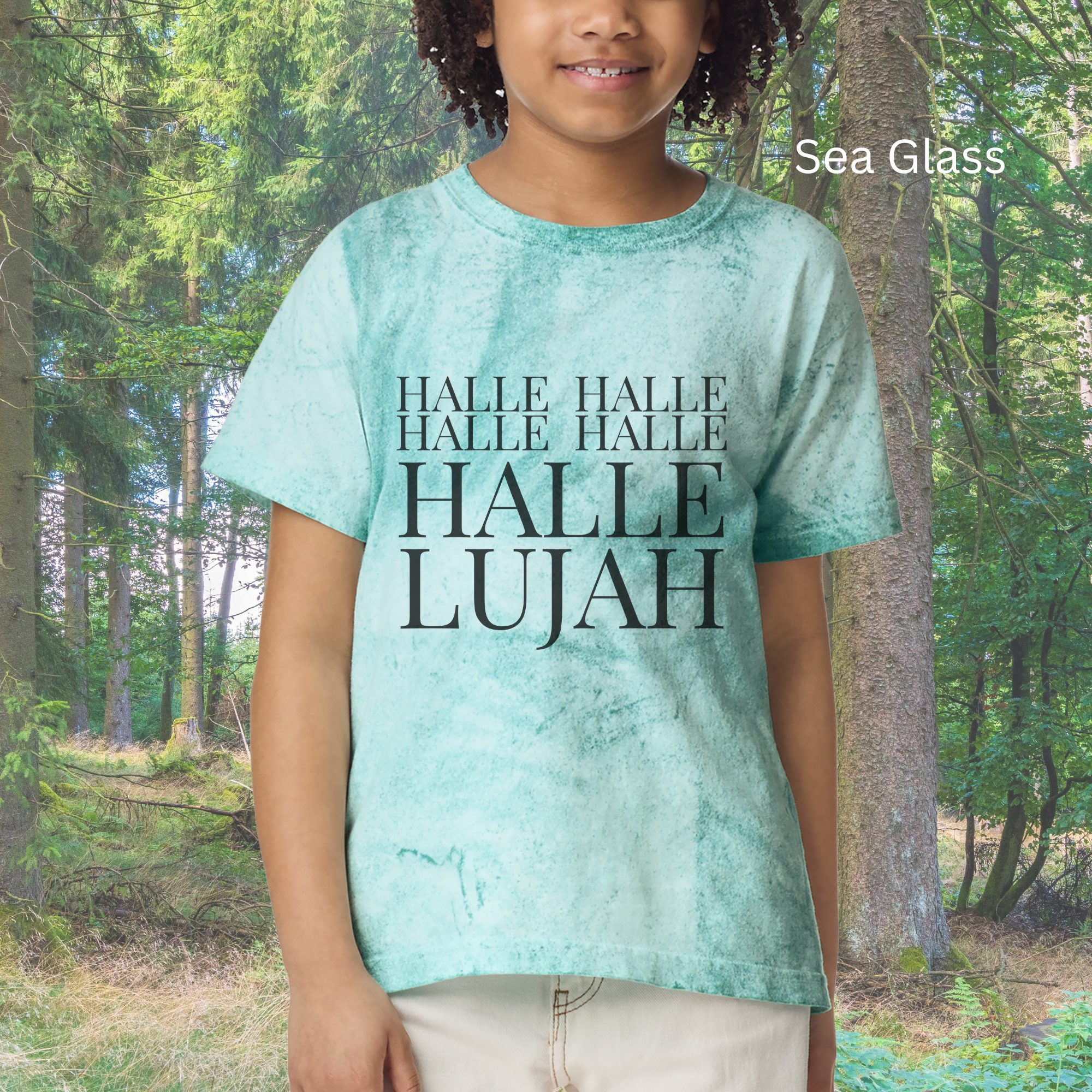 Hallelujah Typography T-Shirt | Kids Vintage Distressed Design - Image 3