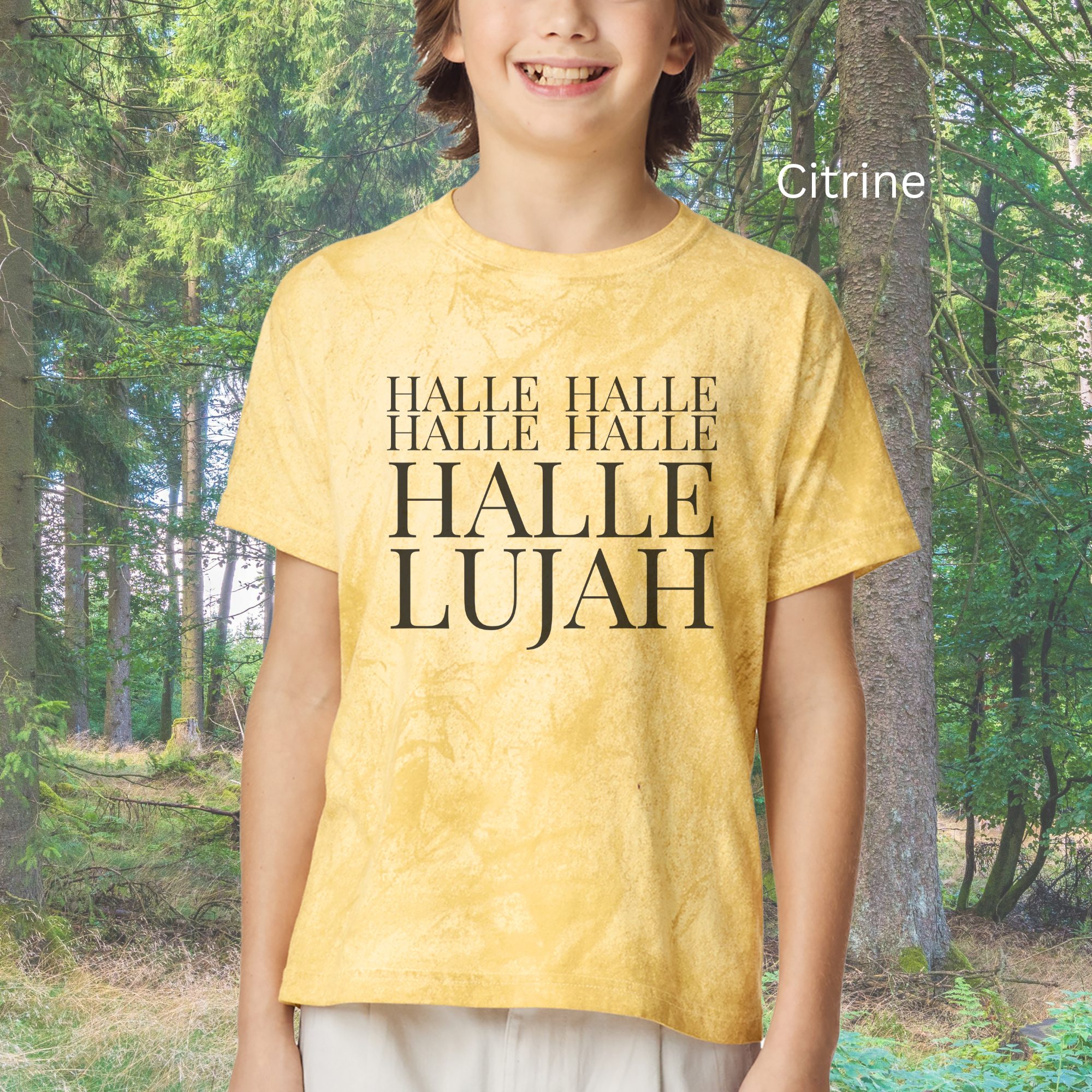 Hallelujah Typography T-Shirt | Kids Vintage Distressed Design - Image 6