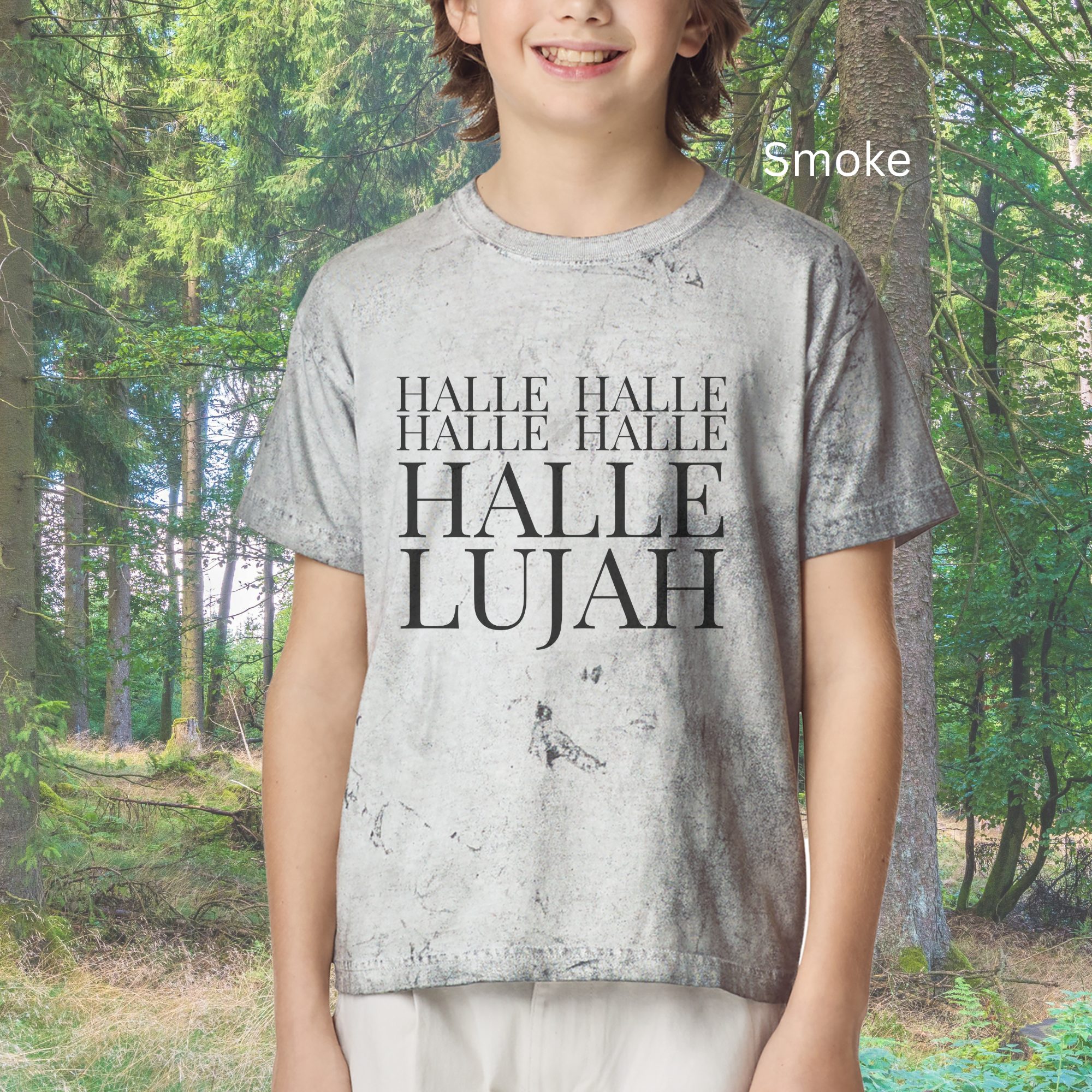 Hallelujah Typography T-Shirt | Kids Vintage Distressed Design - Image 2