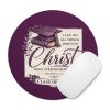 lass of 2026 Christian Graduation Round Mouse Pad – Philippians 4:13 Desk Accessory