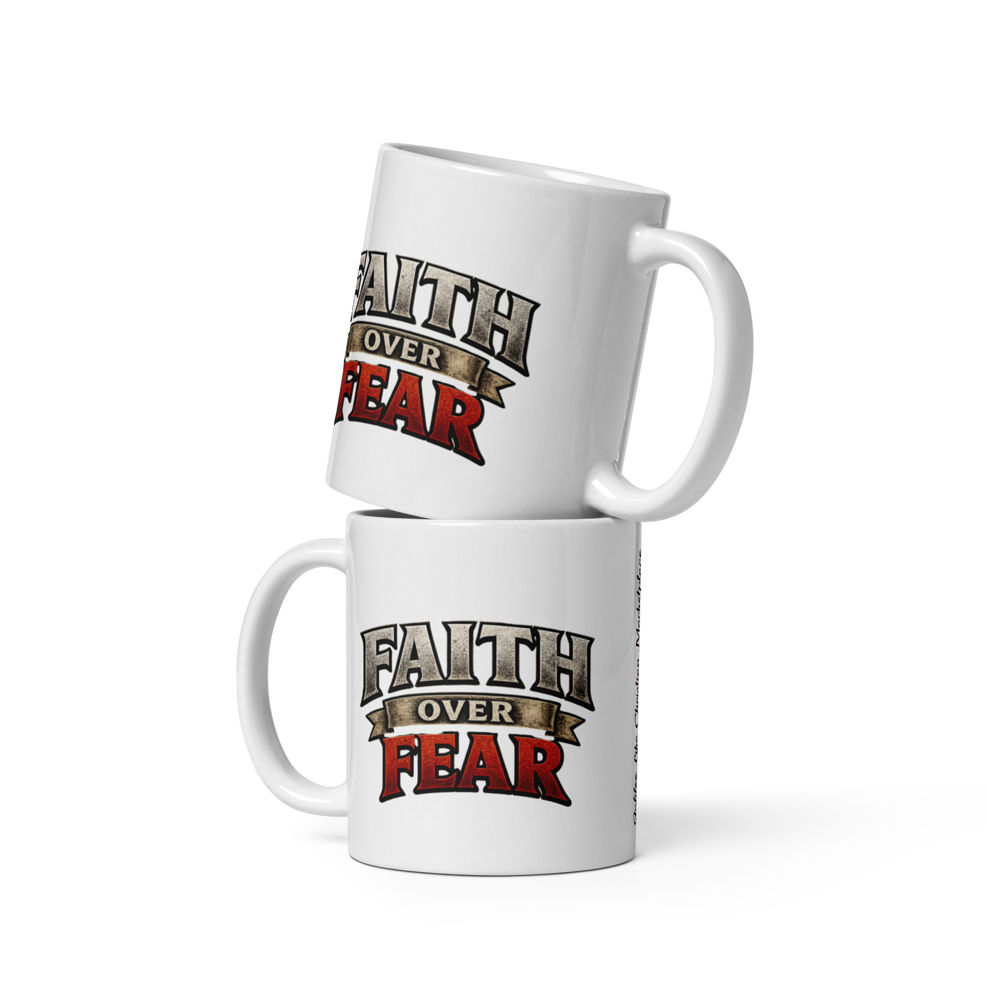 Faith Over Fear Christian Mug - Image 2