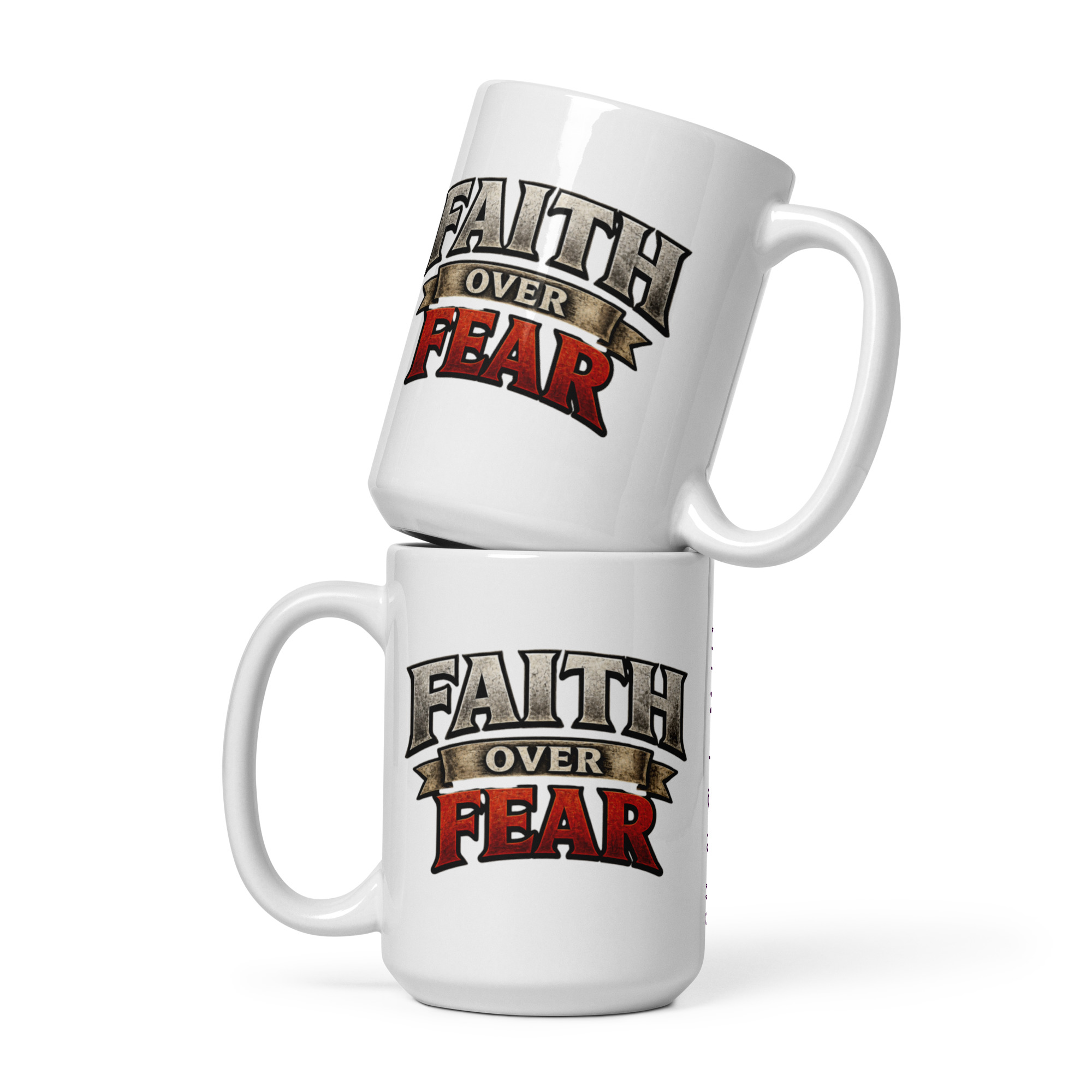 Faith Over Fear Christian Mug - Image 3