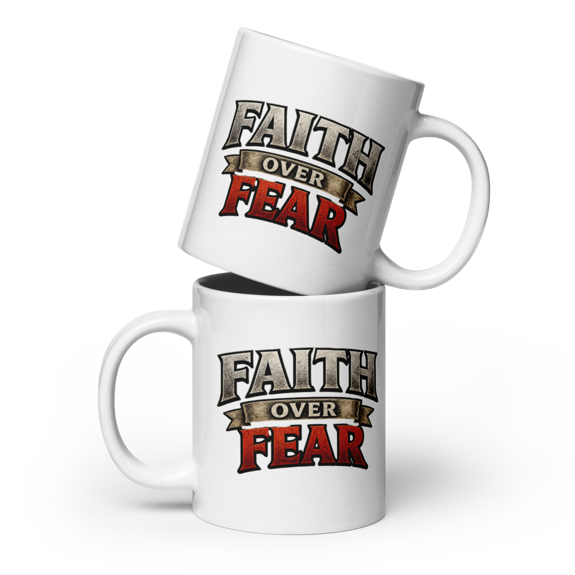 Faith Over Fear Christian Mug