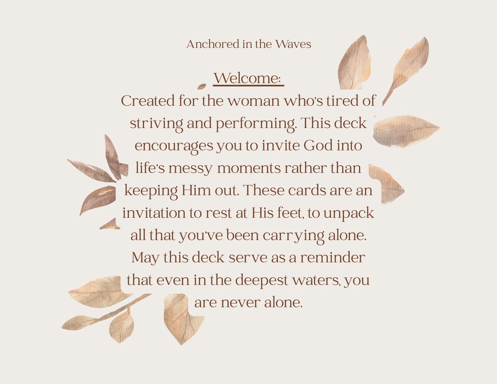 Anchored in His Presence | 31 Digital Scripture & Affirmation Cards